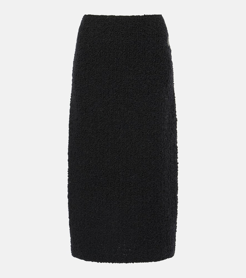 Moncler Wool-blend bouclé midi skirt