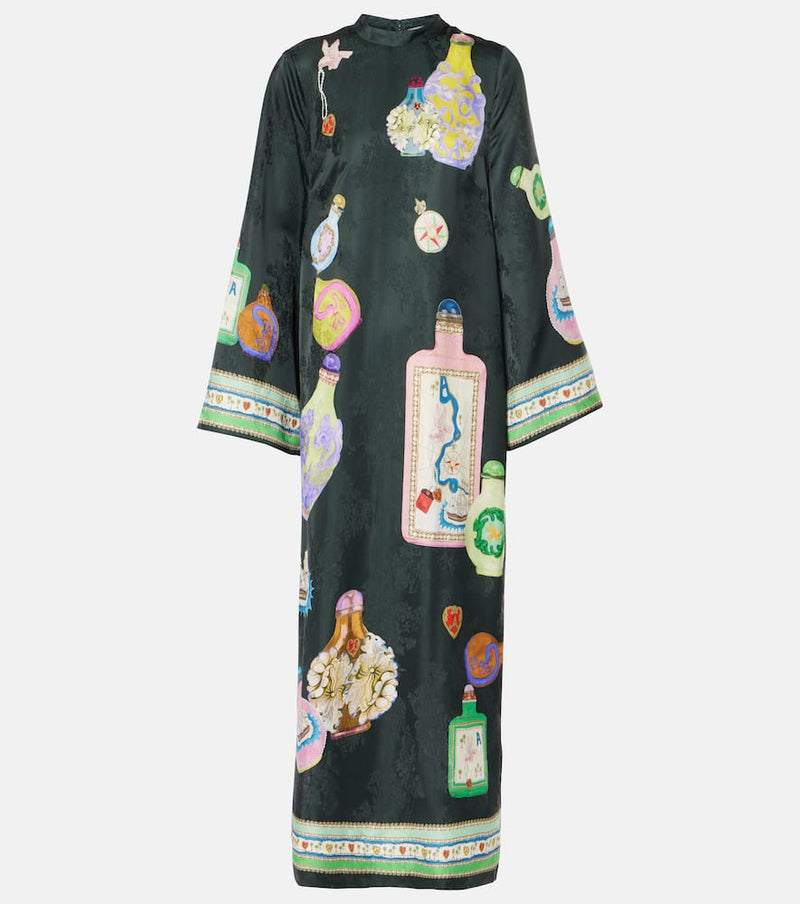 Alémais Royal printed jacquard midi dress