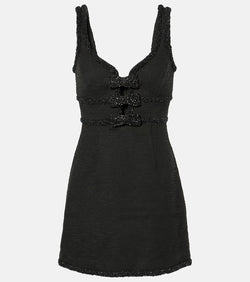 Rebecca Vallance Margo bow-detail bouclé minidress