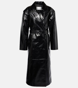 The Frankie Shop Tina faux leather trench coat