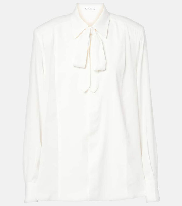 The Frankie Shop Sophie satin blouse