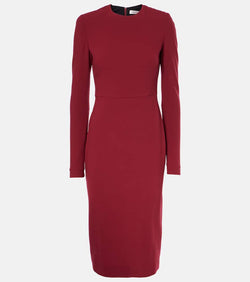 Victoria Beckham Wool-blend crêpe midi dress