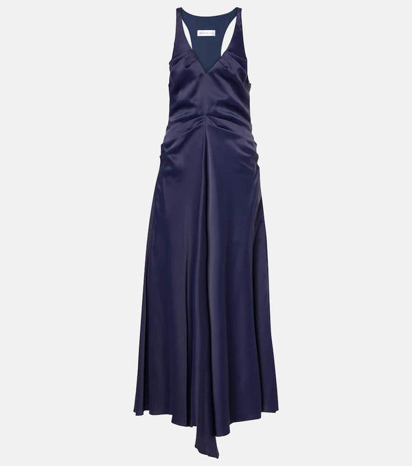 Victoria Beckham Gathered satin maxi dress