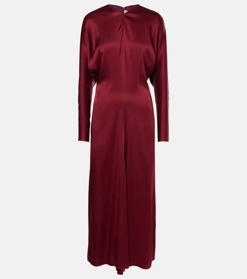 Victoria Beckham Draped crêpe satin midi dress