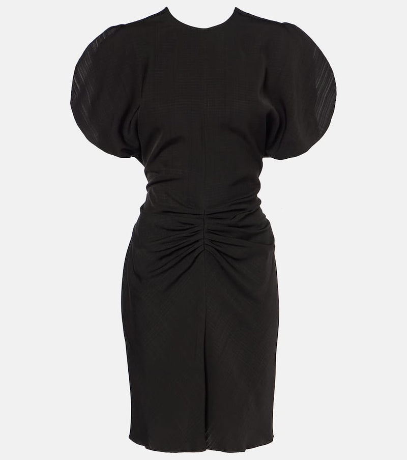 Victoria Beckham Gathered puff-sleeve minidress