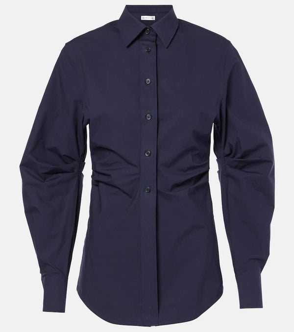 Victoria Beckham Gathered cotton-blend shirt