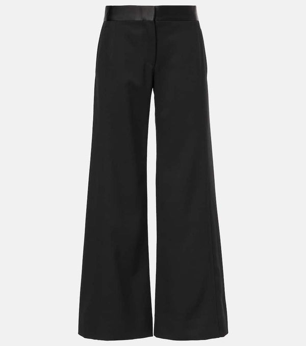 Victoria Beckham Side Panel wool-blend wide-leg pants