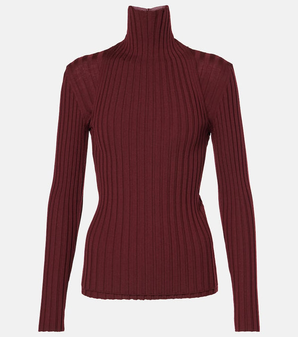 Ferragamo Ribbed-knit wool turtleneck sweater