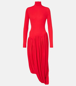 Ferragamo Turtleneck jersey midi dress