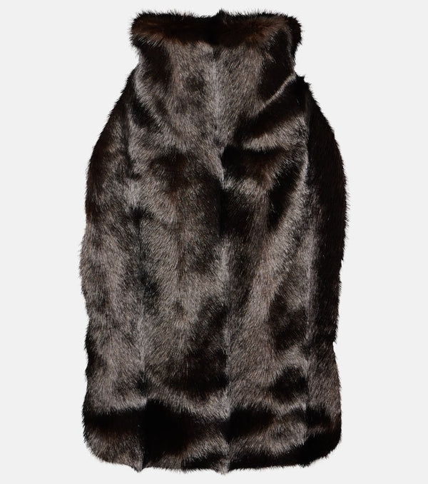 Magda Butrym Halterneck faux fur top