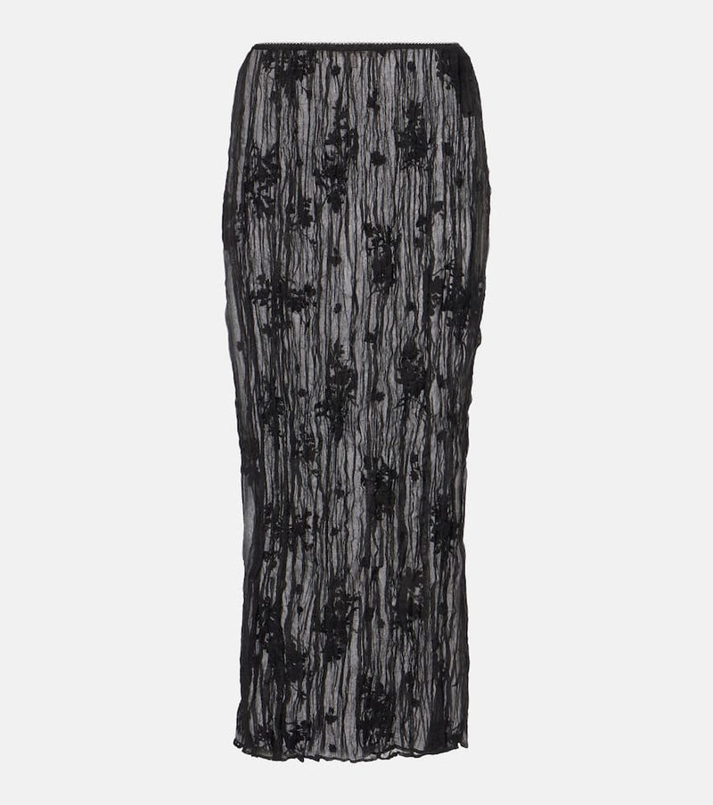 Dorothee Schumacher Crinkle Seduction sheer chiffon maxi skirt