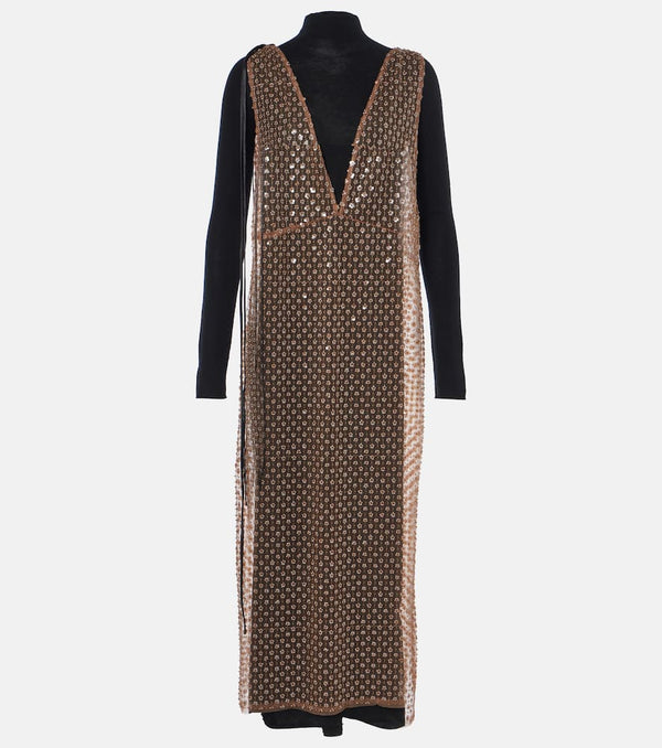 Dorothee Schumacher Pure Glam sequined floral wool midi dress