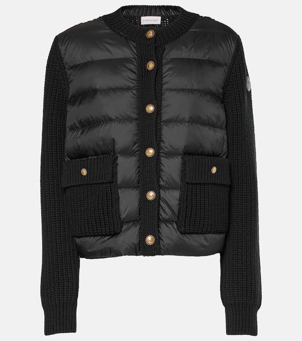 Moncler Virgin wool-trimmed down jacket