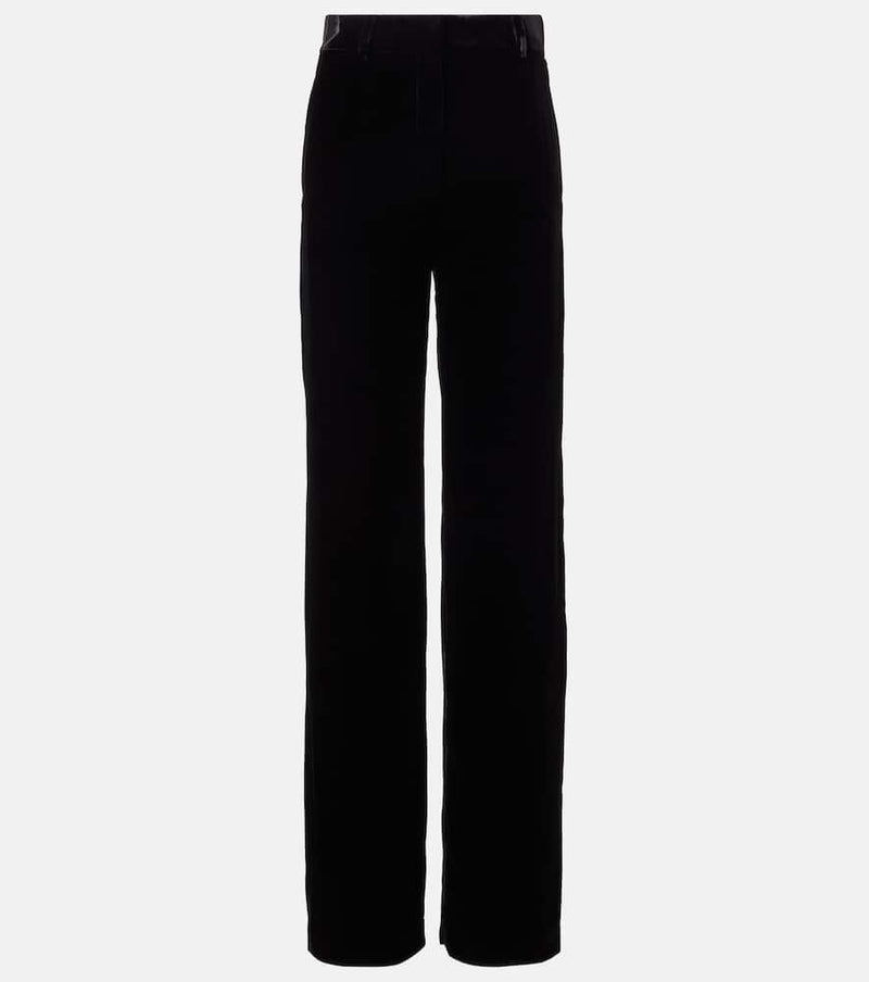 Loro Piana Goldie high-rise velvet wide-leg pants