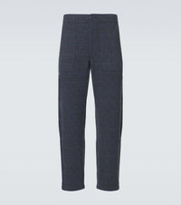 God's True Cashmere Herringbone checked cashmere straight pants