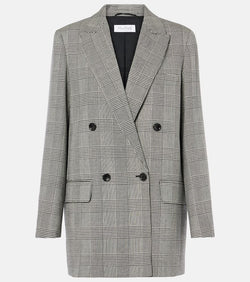 Max Mara Paniere houndstooth virgin wool blazer