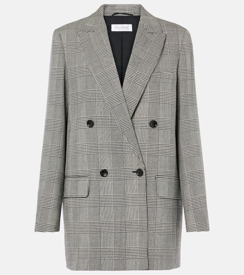 Max Mara Paniere houndstooth virgin wool blazer