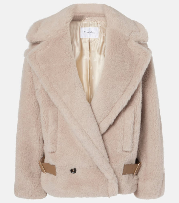 Max Mara Radice alpaca, wool, and silk teddy jacket