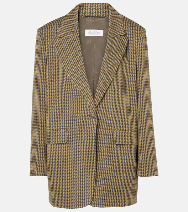 Max Mara Atlanta houndstooth wool-blend blazer