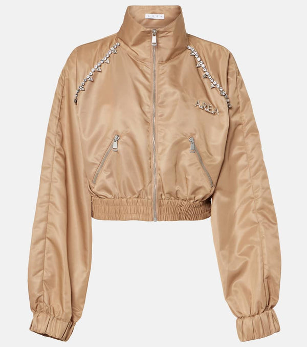 Area Logo crystal-embellished track jacket