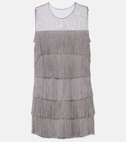 Norma Kamali Pickleball fringed minidress