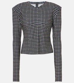 Norma Kamali Houndstooth top