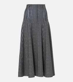 Norma Kamali Grace houndstooth maxi skirt