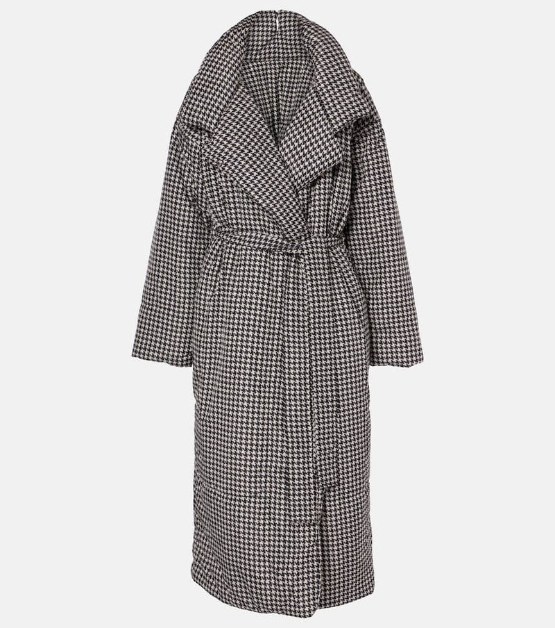 Norma Kamali Sleeping Bag houndstooth wrap coat