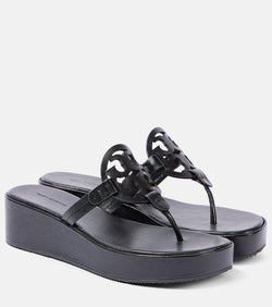 Tory Burch Miller leather platform thong sandals