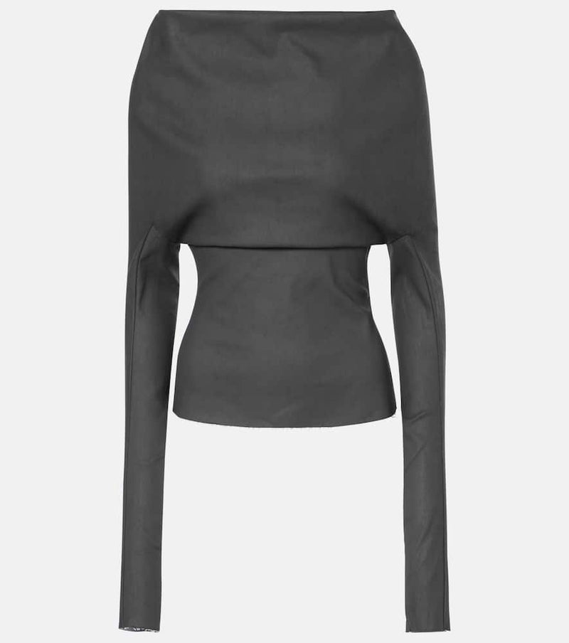 Rick Owens Draped cotton-blend top