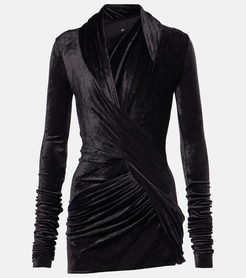 Rick Owens Magnetic draped velvet top