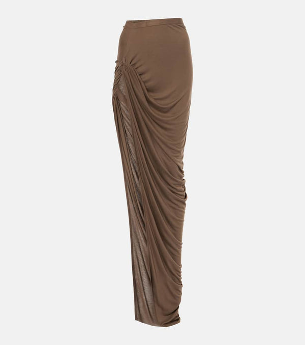 Rick Owens Twist draped maxi skirt