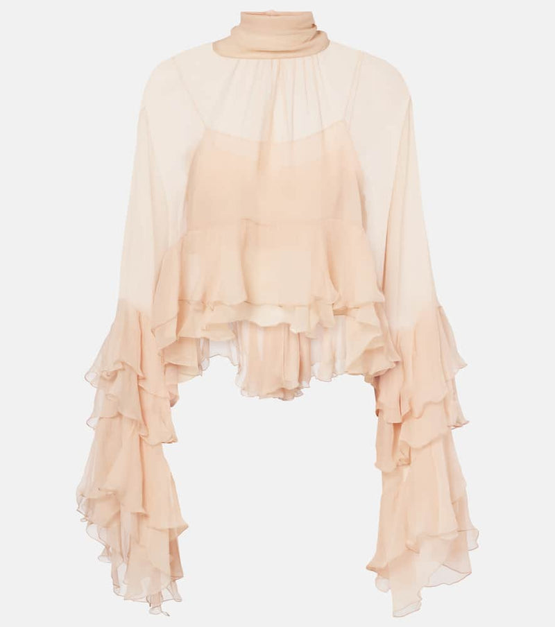 Chloé Ruffled silk muslin blouse