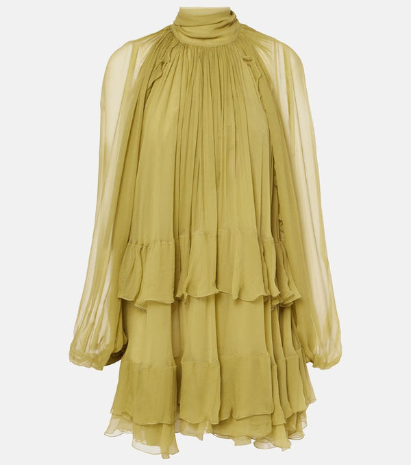 Chloé Ruffled silk muslin minidress