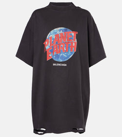 Balenciaga Planet Earth cotton jersey T-shirt