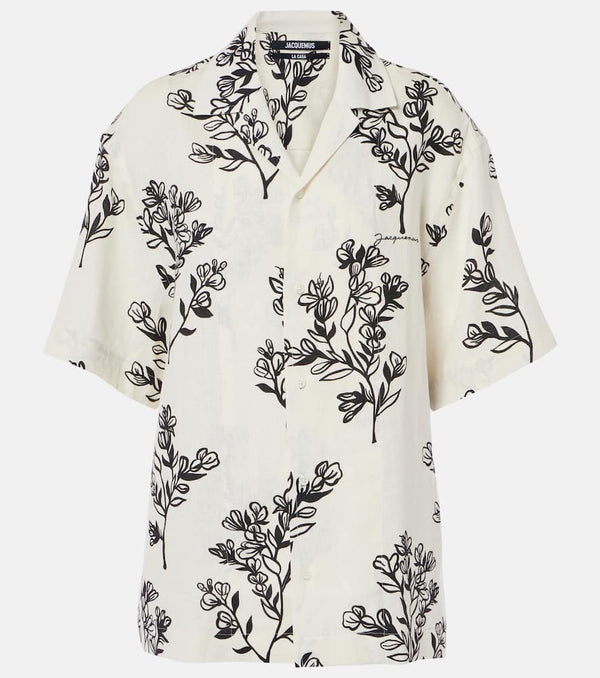 Jacquemus Jean floral linen bowling shirt