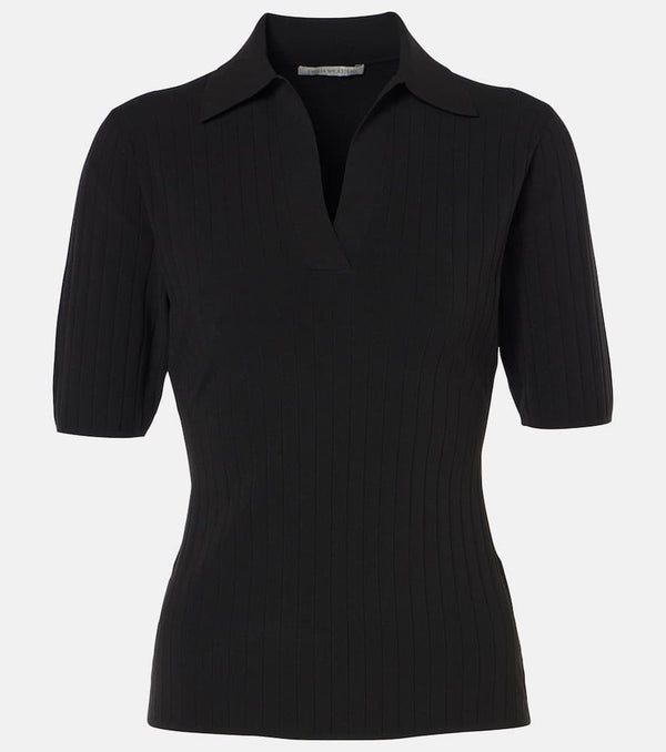 Emilia Wickstead Dune ribbed-knit polo shirt