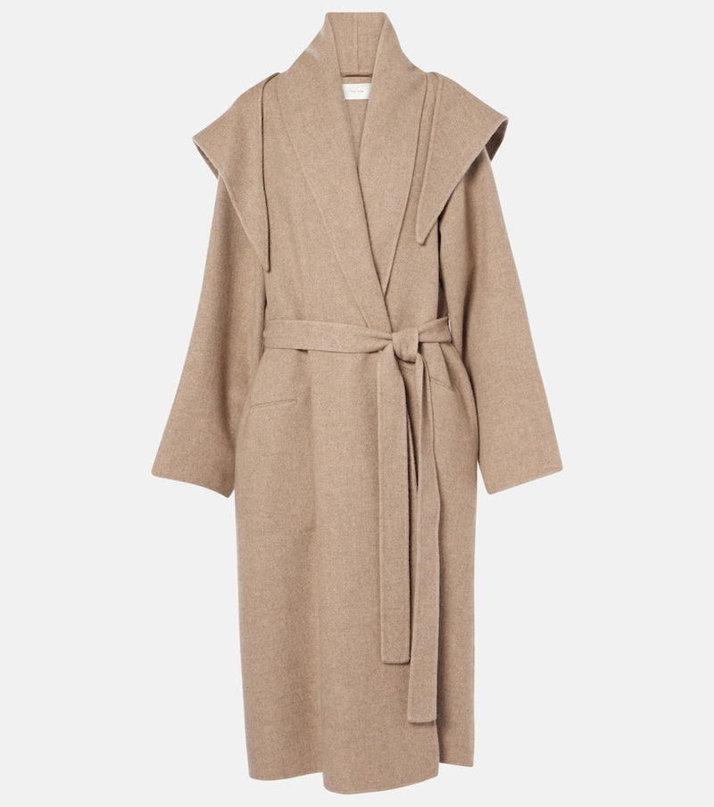 The Row Laguna cashmere wrap coat