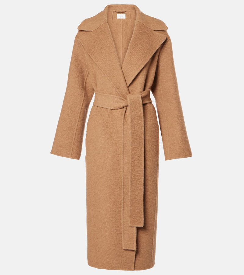 The Row Malika belted wool wrap coat