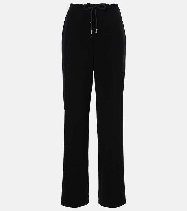 The Row Bonnette wool-blend crêpe straight pants