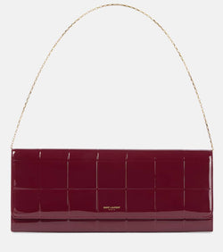 Saint Laurent Embossed patent leather shoulder bag