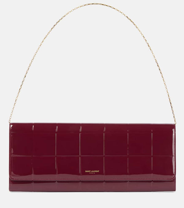 Saint Laurent Embossed patent leather shoulder bag