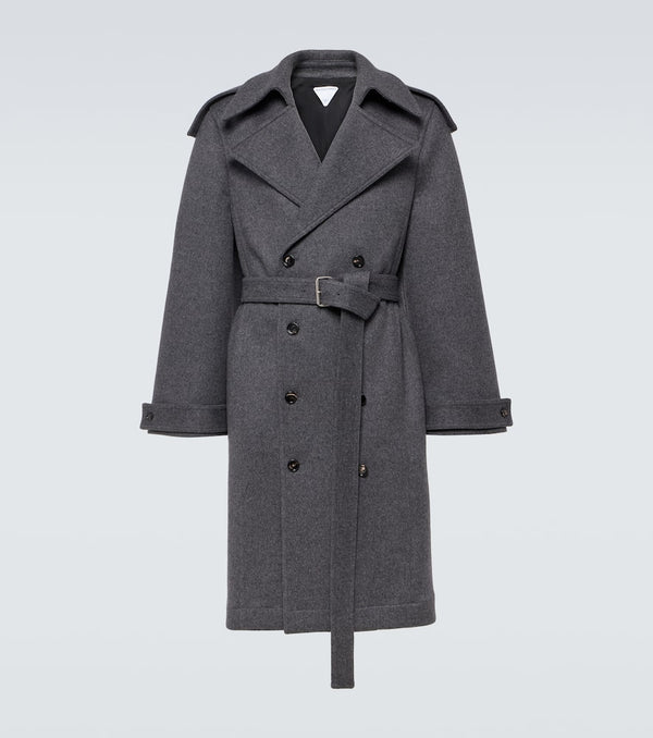 Bottega Veneta Belted wool trench coat