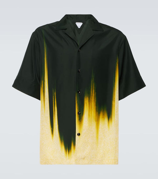 Bottega Veneta Printed satin bowling shirt