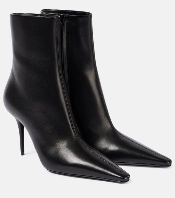 Saint Laurent Ashley 90 leather booties