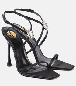 Saint Laurent New Diamond 110 satin sandals