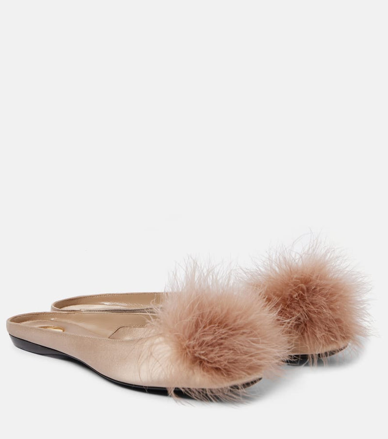 Saint Laurent Lido satin ballet flats