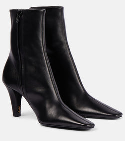 Saint Laurent Jill 75 leather ankle boots