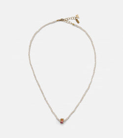 Suzanne Kalan Infinite 18kt gold beaded necklace with pearls and sapphires