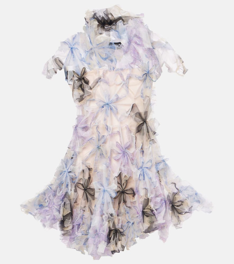 Susan Fang Air-Whirl floral-appliqué minidress